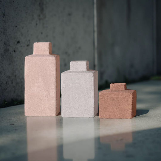 Espiel Set of Ceramic Gray Vases 3 Pieces
