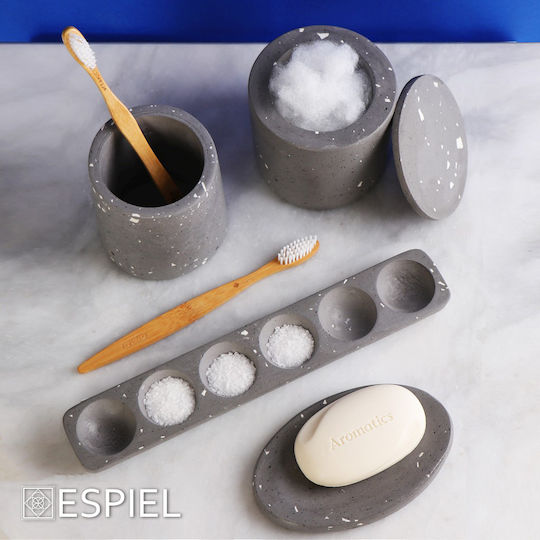 Espiel Decorative Vase Gray 13x13x9cm