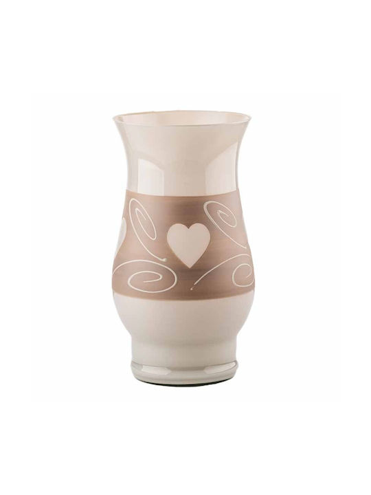 AGC Decorative Vase Beige 16.5x16.5x30cm