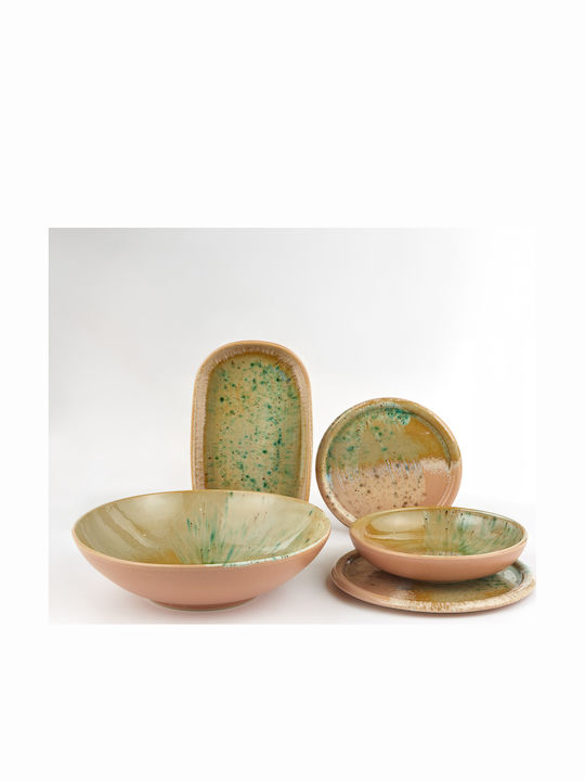 Butlers Sintra Plate Shallow Ceramic Green with Diameter 22cm