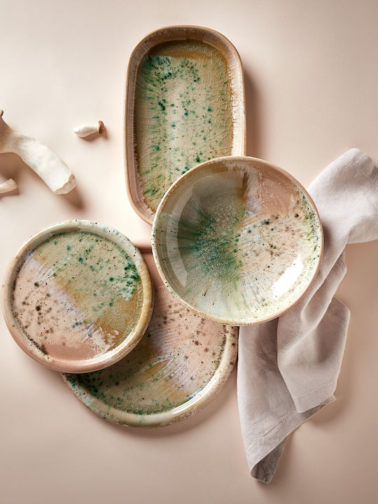 Butlers Sintra Plate Shallow Ceramic Green with Diameter 22cm