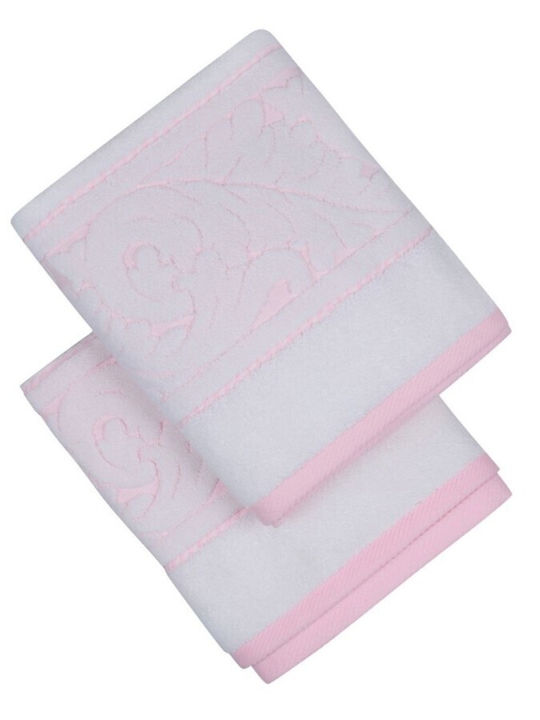 Hobby Home Pânză De Față 50x90cm Alb/Roz 2 Bucăți Greutate 560gsm