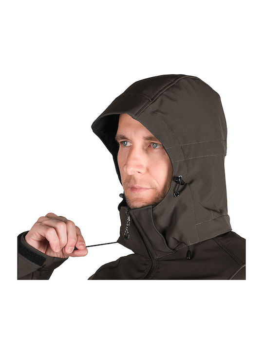 Χειμωνιάτικο Μπουφάν Softshell Αδιάβροχο και Αντιανεμικό Καφέ