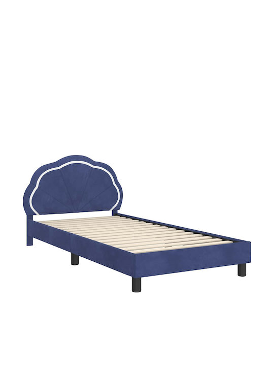 Pat Pentru Copii Single Albastru Pentru Saltea 93.5x208cm