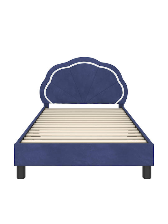 Pat Pentru Copii Single Albastru Pentru Saltea 93.5x208cm