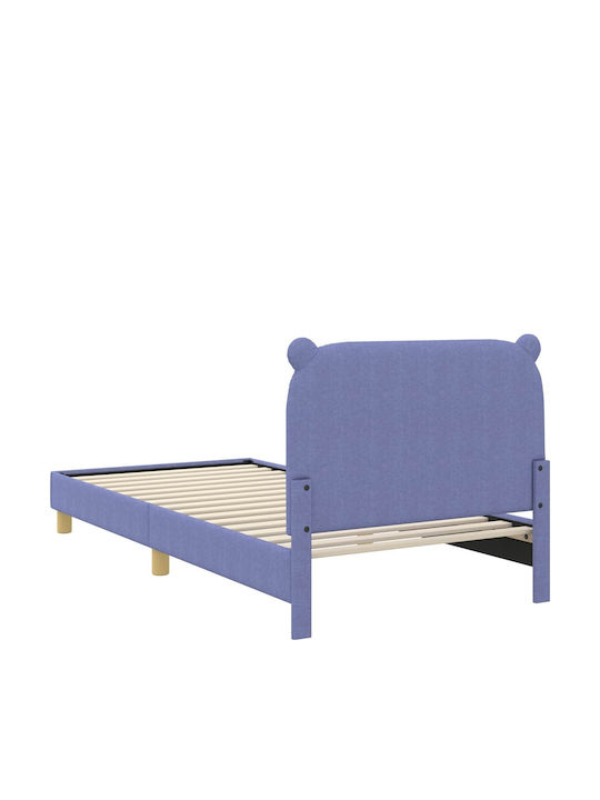 Pat Pentru Copii Single Albastru Pentru Saltea 94x200cm