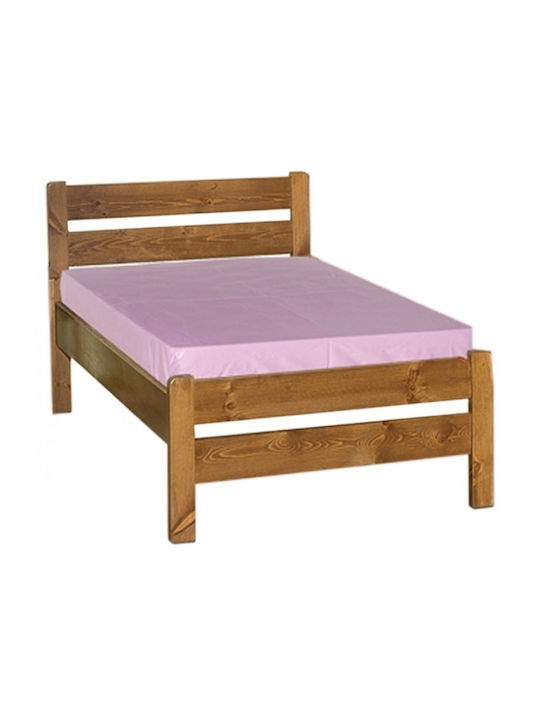 No8 Bed Single Wooden Beige for Mattress 90x190cm