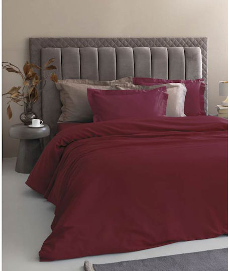 Palamaiki Set Cearșafuri 240x270cm. Posh Sateen Bordo 4buc