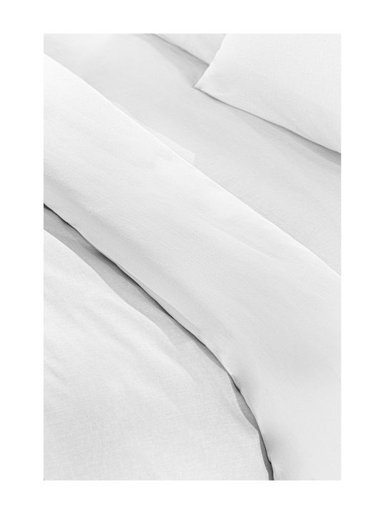 Guy Laroche Bettlaken Semi-Doppel mit Gummiband 120x200+32cm. Color Plus White