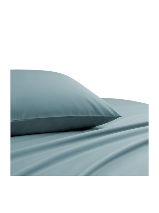 Melinen Bettlaken King Size mit Gummiband 180x200+35cm. Lavish Dark Aqua