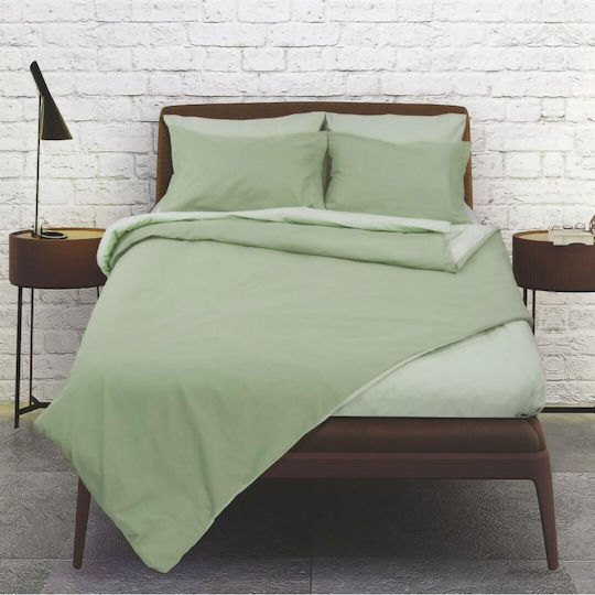 Kipper Σετ Σεντόνια Μονά 170x260εκ. Olive-mint (3τμχ)