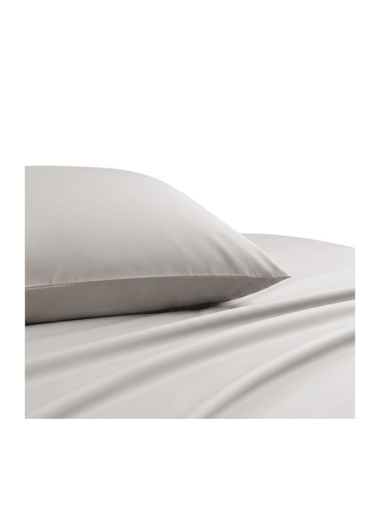 Melinen Sheet Super-Double with Elastic 160x200+35cm. Lavish Ecru