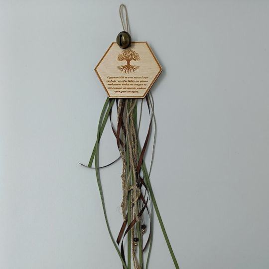 ToXylo Handmade Hanging Lucky Charm Little Tree Green made of Wood 2026 1pcs