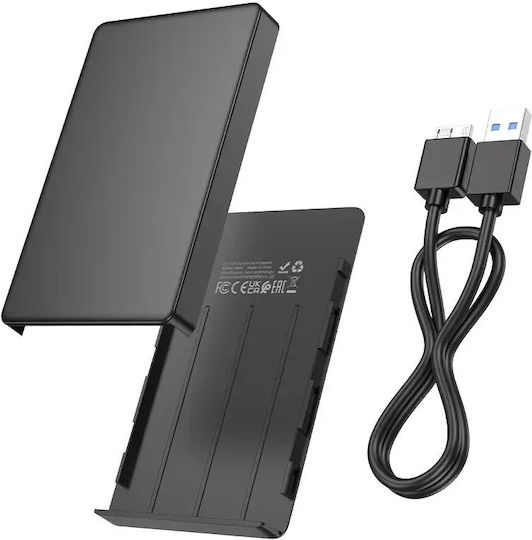 Hoco Твърд диск кутия 2.5" SATA III с връзка SATA / USB 3.0 в Черен цвят