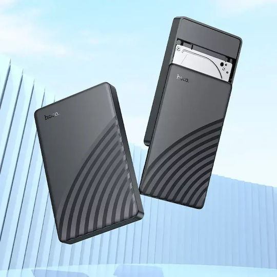 Hoco Твърд диск кутия 2.5" SATA III с връзка SATA / USB 3.0 в Черен цвят