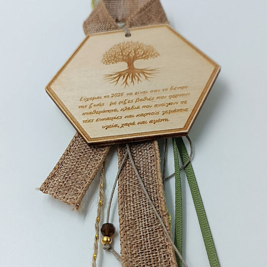 ToXylo Handmade Hanging Lucky Charm Little Tree Green made of Wood 2026 1pcs
