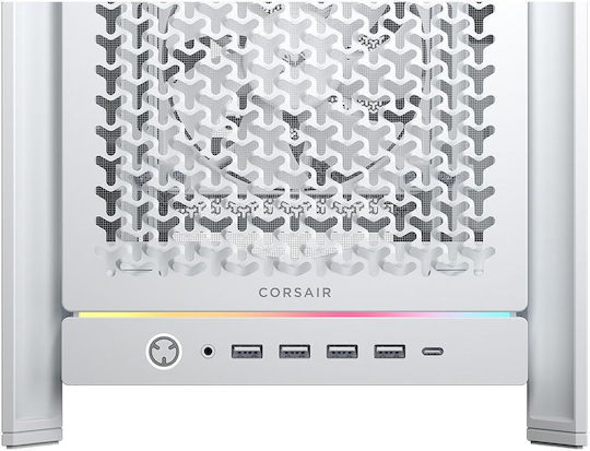 Corsair Frame 5000D RS Gaming Midi Tower Κουτί Υπολογιστή με Πλαϊνό Παράθυρο Λευκό