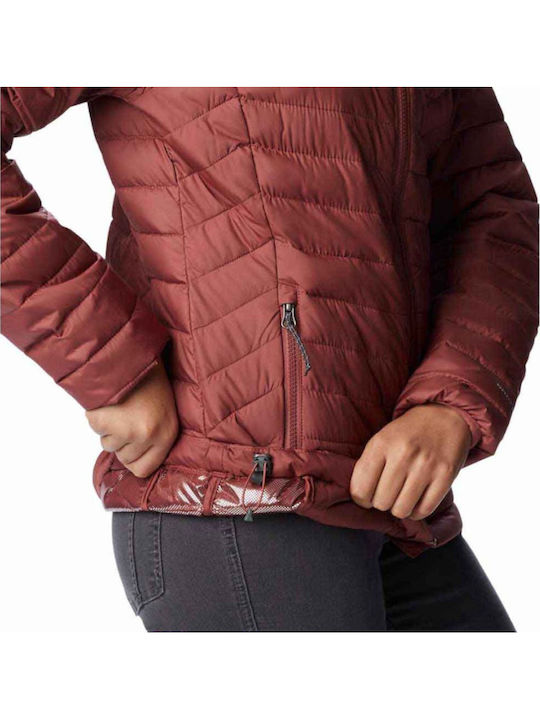 Powder Lite Kurz Damen Puffer Jacke Beetroot