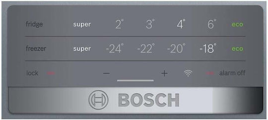 Bosch Ψυγειοκαταψύκτης 368lt Total NoFrost Υ203xΠ60xΒ66εκ. Metal Look KGN397LEQ
