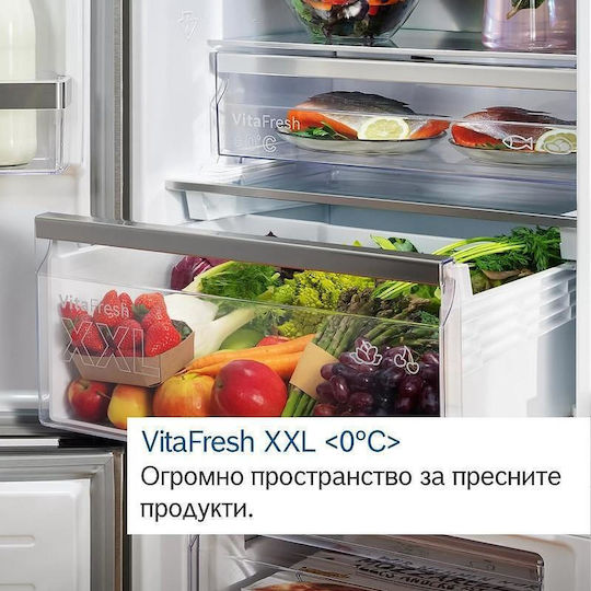 Bosch Fridge-Freezer 440lt Total NoFrost H203xW70xD66.7cm Inox KGN492IDF