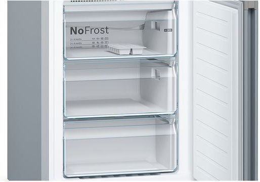 Bosch Ψυγειοκαταψύκτης 368lt Total NoFrost Υ203xΠ60xΒ66εκ. Metal Look KGN39VLEB