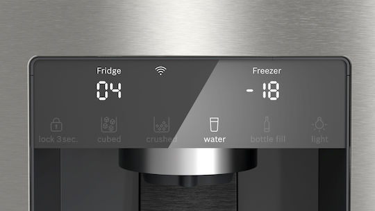 Bosch Ψυγείο Ντουλάπα 574lt Total NoFrost Υ183xΠ90.5xΒ73.1εκ. Inox KFD96APEA