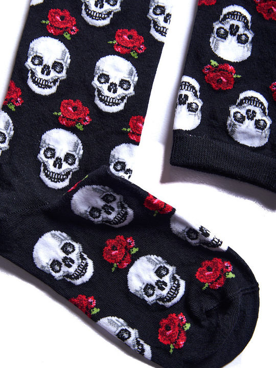 Women’s Socks Skulls Black
