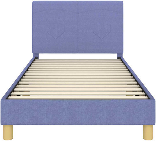 Kids Bed Single Blue for Mattress 94x208cm