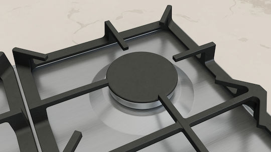 Neff N 70 Εστία Φυσικού Αερίου Αυτόνομη 58.2x52εκ. Ασημί