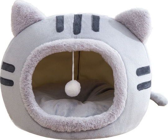 Cat House Nest Toy M50xW50xH36cm Velvet + Plush Anti-Slip Bottom Gray