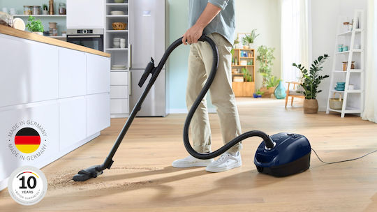 Bosch BGL38BU1 Ηλεκτρική Σκούπα 600W με Σακούλα 4lt Μπλε