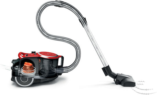 Bosch BGC41Q69 Ηλεκτρική Σκούπα 600W με Κάδο 2.4lt Κόκκινη