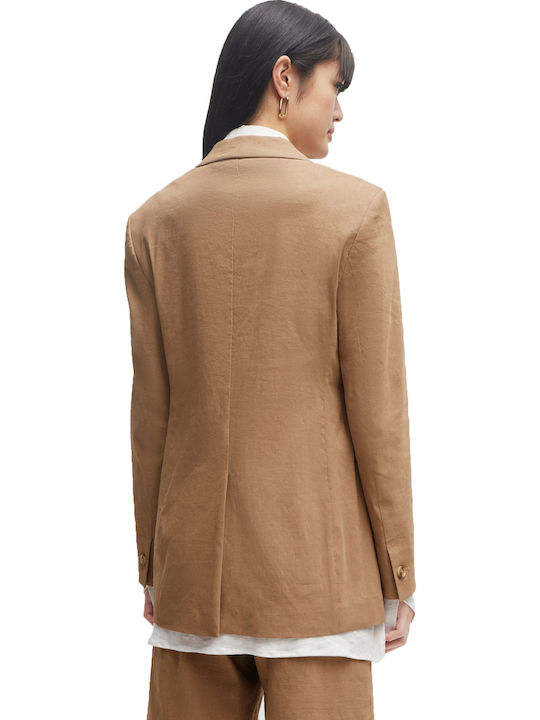 Boss Jasena Γυναικείο Σακάκι Dark Beige Boss Jasena Γυναικείο Σακάκι Dark Beige