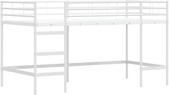 Kids Bed Loft Semi Double White for Mattress 116.5x207cm