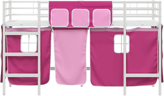 Kids Bed Loft Semi Double White for Mattress 116.5x196cm