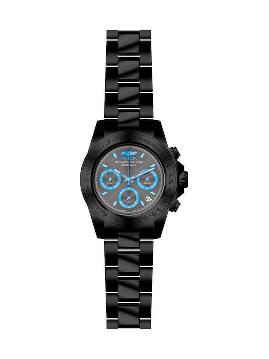 Invicta Speedway Herrenuhren 40mm Batterie mit Schwarz Metall-Armband