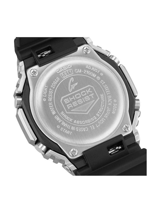 Casio Дигитален Мъжки Часовник Хронограф На Батерия С Черна Каучукова Каишка