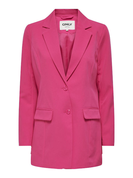 Only Maia Long Women's Blazer Fuchsia
