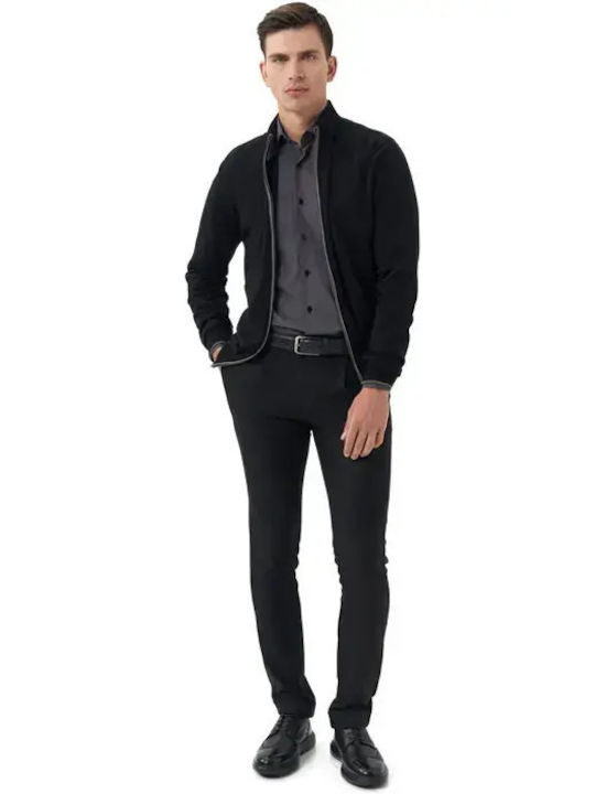 Cardigan Tricotat pentru Bărbați Black