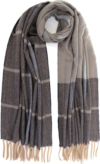 Set with Beanie Knitted in Gray color