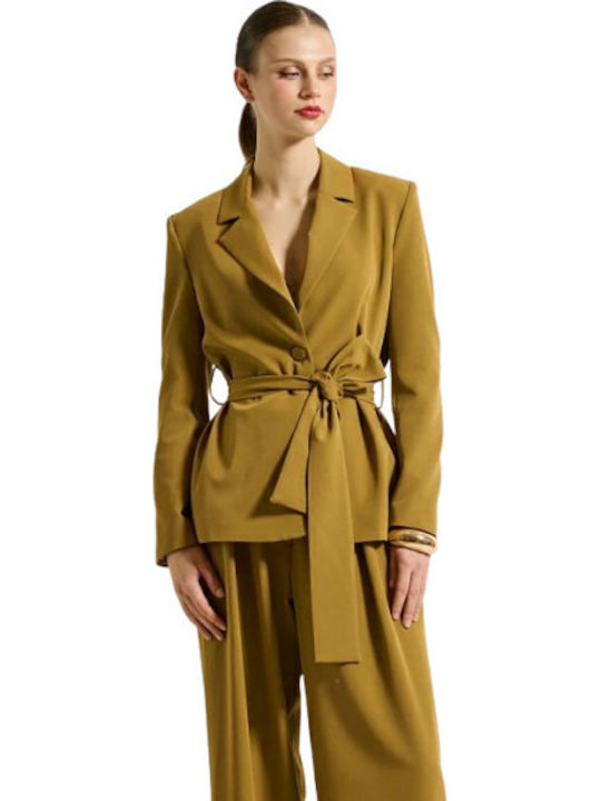 Desiree Long Women's Blazer Olive