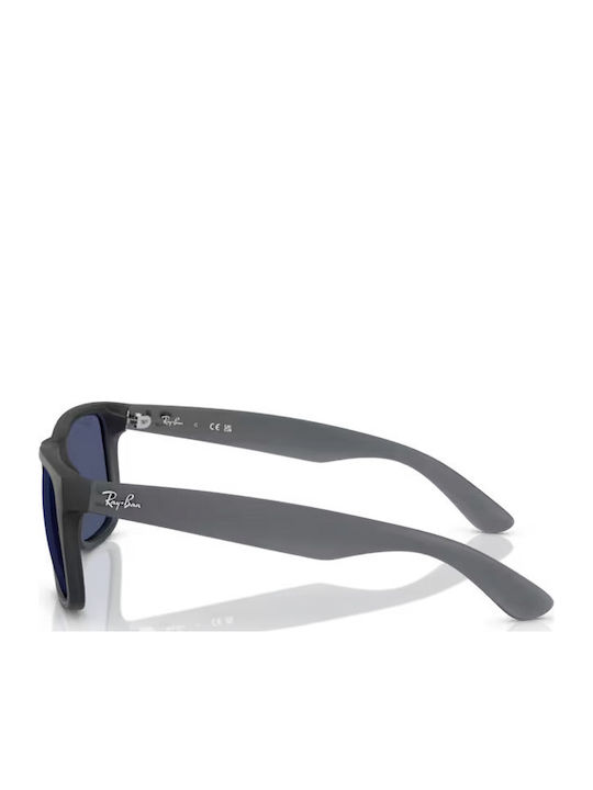 Ray Ban Justin Men's Sunglasses with Gray Plastic Frame and Blue Lens RB4165 687380