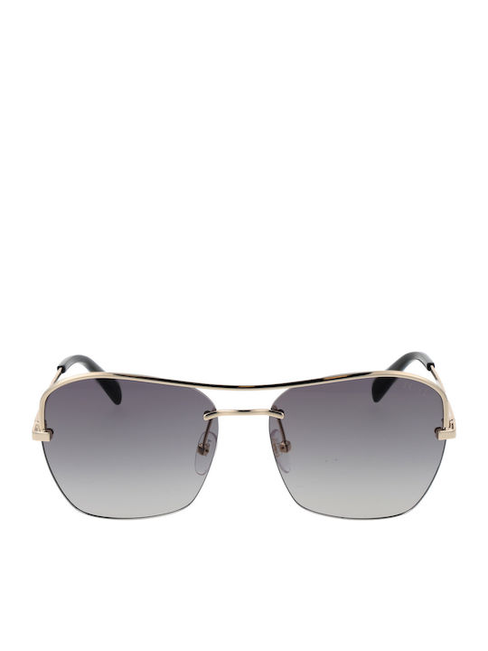 Emilio Pucci Unisex Sonnenbrille mit Gold Metall Gestell und Gray Verlaufsfarbe Linse
