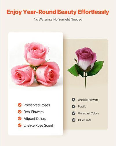 Vevor Eternal Flowers 27 Preserved Roses Heart Immortal Bouquet