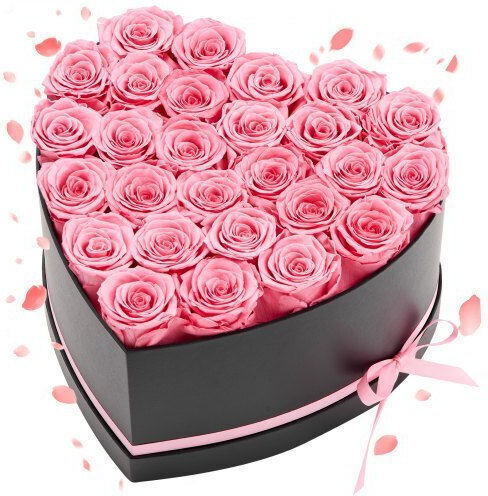 Vevor Eternal Flowers 27 Preserved Roses Heart Immortal Bouquet