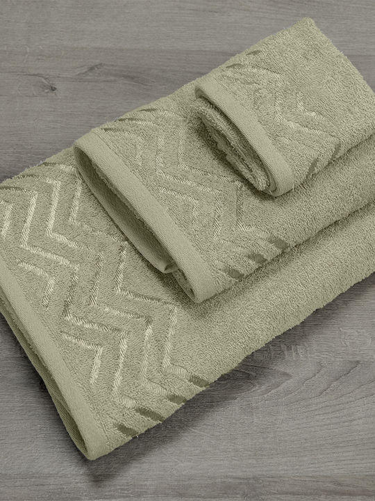 Lino Home Bath Towel Set 3pcs Wavie Lemon Weight 450gr/m²