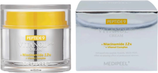 Medi Peel Peptide 9 Vitanol Pro Cremă Antirid de Față Contra Petelor Pigmentare cu Niacinamidă și Peptide 50gr