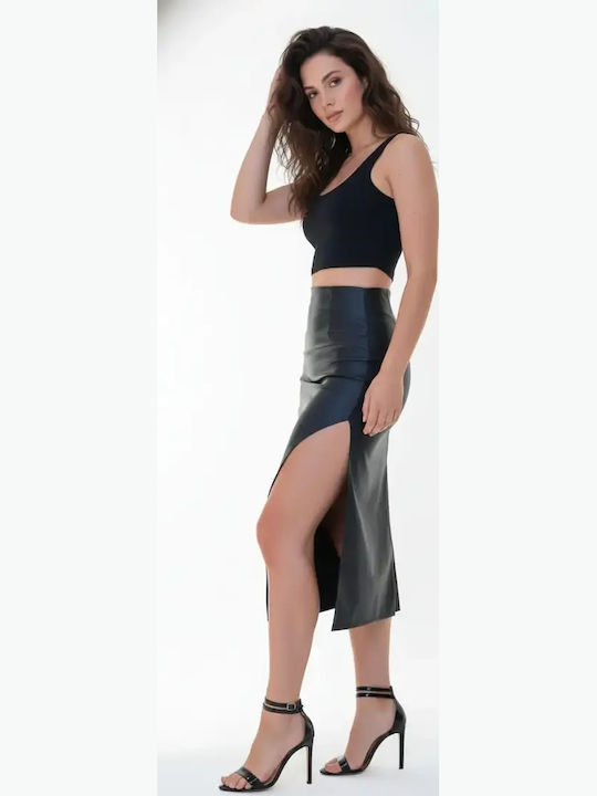 Leather Skirt Black