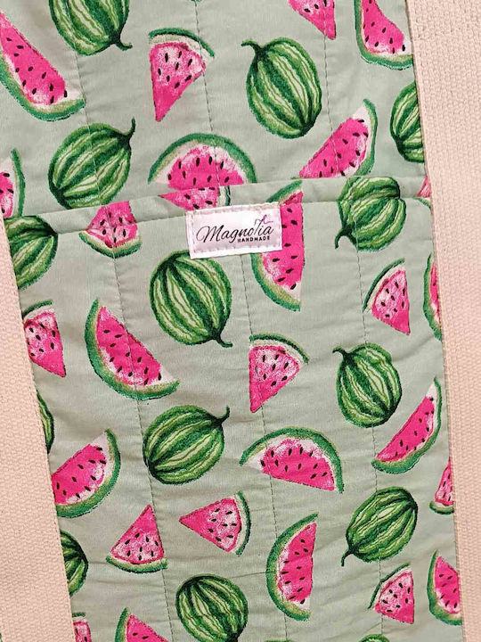 Magnolia Handmade Fabric Beach Bag Multicolour