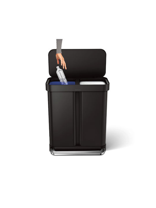 Simplehuman Coș de Gunoi din Oțel Inoxidabil cu Pedală 58lt 1buc